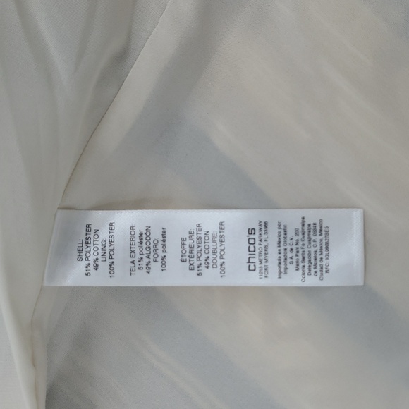 NWT Chico's Geometric Print Jacket Women's Size 2 Petite - Picture 7 of 11